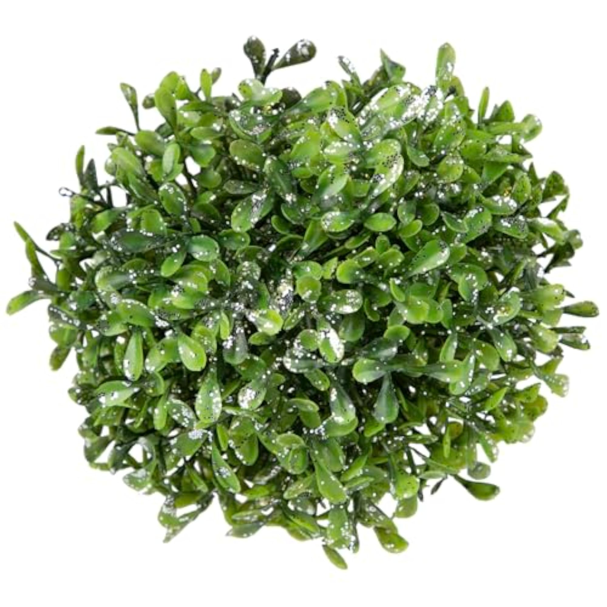 Pine & Sparkling Silver Decorative Grass Ball